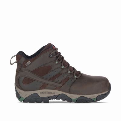 Merrell Moab Vertex Mid Leather Waterproof Comp Toe Arbetsskor Herr Bruna (SE893024)